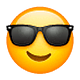 😎 Emoji Rosto Sorridente Com óculos Escuros na WhatsApp 2.19.7.