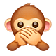 🙊 Emoji sich den Mund zuhaltendes Affengesicht WhatsApp 2.19.7.