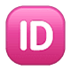 🆔 Emoji Großbuchstaben ID in lila Quadrat WhatsApp 2.19.7.