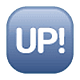 🆙 Emoji Schriftzug „UP!“ im blauen Quadrat WhatsApp 2.19.7.