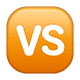 🆚 Emoji Großbuchstaben VS in orangefarbenem Quadrat WhatsApp 2.19.7.