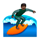 🏄🏿 Emoji Surfista: Pele Escura na WhatsApp 2.19.7.