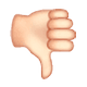 👎🏻 Emoji Daumen runter: helle Hautfarbe WhatsApp 2.19.7.
