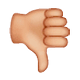 👎🏼 Emoji Daumen runter: mittelhelle Hautfarbe WhatsApp 2.19.7.