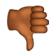 👎🏾 Emoji Daumen runter: mitteldunkle Hautfarbe WhatsApp 2.19.7.