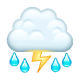 ⛈️ Emoji Nube Con Rayo Y Lluvia en WhatsApp 2.19.7.