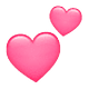 Émoji 💕 Deux Cœurs sur WhatsApp 2.19.7.