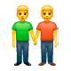 Emoji 👬 Due Uomini Che Si Tengono Per Mano su WhatsApp 2.19.7.