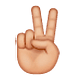 Emoji ✌🏼 Vittoria: Carnagione Abbastanza Chiara su WhatsApp 2.19.7.