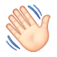 👋🏻 Emoji Mão Acenando: Pele Clara na WhatsApp 2.19.7.