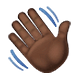 👋🏿 Emoji Mão Acenando: Pele Escura na WhatsApp 2.19.7.
