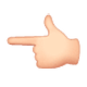 👈🏻 Emoji Dorso Da Mão Com Dedo Indicador Apontando Para A Esquerda: Pele Clara na WhatsApp 2.19.7.