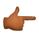 👉🏾 Emoji Dorso Da Mão Com Dedo Indicador Apontando Para A Direita: Pele Morena Escura na WhatsApp 2.19.7.