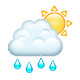 🌦️ Emoji Sol Detrás De Una Nube Con Lluvia en WhatsApp 2.19.7.