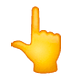 👆 Emoji Dorso Da Mão Com Dedo Indicador Apontando Para Cima na WhatsApp 2.19.7.