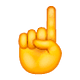 ☝️ Emoji Dedo índice Hacia Arriba en WhatsApp 2.19.7.