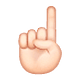 ☝🏻 Emoji Dedo índice Hacia Arriba: Tono De Piel Claro en WhatsApp 2.19.7.