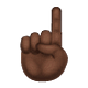 ☝🏿 Emoji Dedo índice Hacia Arriba: Tono De Piel Oscuro en WhatsApp 2.19.7.