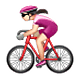 Emoji 🚴🏻‍♀️ Ciclista Donna: Carnagione Chiara su WhatsApp 2.19.7.