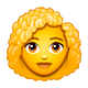 👩‍🦱 Emoji Frau: lockiges Haar WhatsApp 2.19.7.