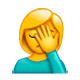 🤦‍♀️ Emoji Mujer Con La Mano En La Frente en WhatsApp 2.19.7.