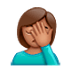 Emoji 🤦🏽‍♀️ Donna Esasperata: Carnagione Olivastra su WhatsApp 2.19.7.
