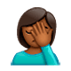Emoji 🤦🏾‍♀️ Donna Esasperata: Carnagione Abbastanza Scura su WhatsApp 2.19.7.