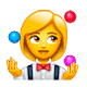 Emoji 🤹‍♀️ Giocoliere Donna su WhatsApp 2.19.7.