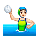 🤽🏻‍♀️ Emoji Mulher Jogando Polo Aquático: Pele Clara na WhatsApp 2.19.7.