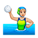 🤽🏼‍♀️ Emoji Mulher Jogando Polo Aquático: Pele Morena Clara na WhatsApp 2.19.7.