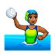 🤽🏾‍♀️ Emoji Mulher Jogando Polo Aquático: Pele Morena Escura na WhatsApp 2.19.7.