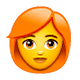 👩‍🦰 Emoji Frau: rotes Haar WhatsApp 2.19.7.