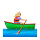 🚣🏼‍♀️ Emoji Frau im Ruderboot: mittelhelle Hautfarbe WhatsApp 2.19.7.