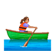 🚣🏽‍♀️ Emoji Frau im Ruderboot: mittlere Hautfarbe WhatsApp 2.19.7.