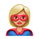 Émoji 🦸🏼‍♀️ Super-héroïne : Peau Moyennement Claire sur WhatsApp 2.19.7.