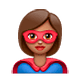 🦸🏽‍♀️ Emoji Super-heroína: Pele Morena na WhatsApp 2.19.7.