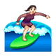 🏄🏻‍♀️ Emoji Mujer Haciendo Surf: Tono De Piel Claro en WhatsApp 2.19.7.