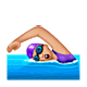 Emoji 🏊🏼‍♀️ Nuotatrice: Carnagione Abbastanza Chiara su WhatsApp 2.19.7.