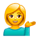 💁‍♀️ Emoji Mulher Com A Palma Virada Para Cima na WhatsApp 2.19.7.