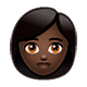 👩🏿 Emoji Frau: dunkle Hautfarbe WhatsApp 2.19.7.