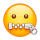Emoji 🤐 Faccina Con Bocca Con Cerniera su WhatsApp 2.19.7.