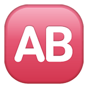 🆎 Emoji Großbuchstaben AB in rotem Quadrat WhatsApp 2.20.198.15.