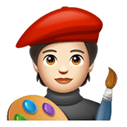Emoji 🧑🏻‍🎨 Artista: Carnagione Chiara su WhatsApp 2.20.198.15.