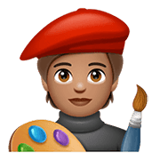 🧑🏽‍🎨 Emoji Artista: Pele Morena na WhatsApp 2.20.198.15.