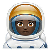 🧑🏿‍🚀 Emoji Astronauta: Tono De Piel Oscuro en WhatsApp 2.20.198.15.