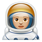 🧑🏼‍🚀 Emoji Astronauta: Pele Morena Clara na WhatsApp 2.20.198.15.