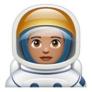 Émoji 🧑🏽‍🚀 Astronaute : Peau Légèrement Mate sur WhatsApp 2.20.198.15.