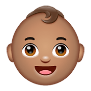 👶🏽 Emoji Baby: mittlere Hautfarbe WhatsApp 2.20.198.15.