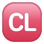 🆑 Emoji Großbuchstaben CL in rotem Quadrat WhatsApp 2.20.198.15.