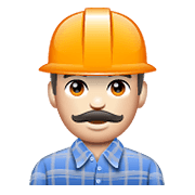 👷🏻 Emoji Trabalhador De Construção Civil: Pele Clara na WhatsApp 2.20.198.15.